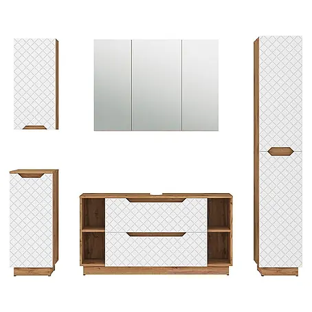 Vicco  Badmöbel-Set Lotta Weiß 5 Teile