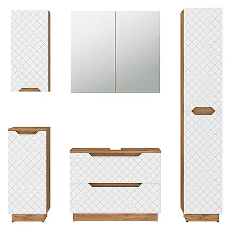 Vicco  Badmöbel-Set Lotta Weiß 5 Teile