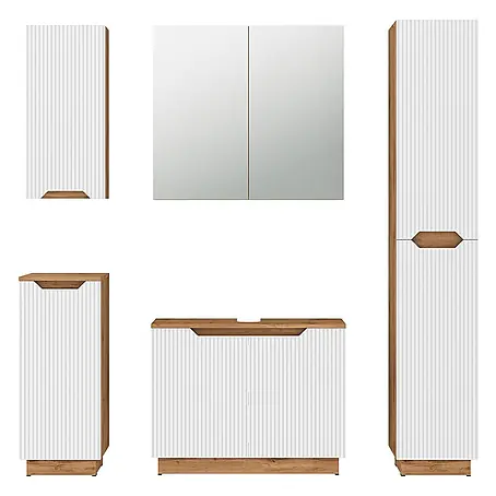 Vicco  Badmöbel-Set Lotta Weiß 5 Teile
