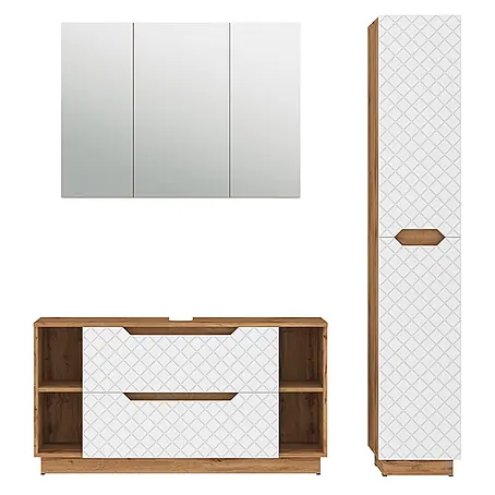 Vicco  Badmöbel-Set Lotta Weiß 3 Teile