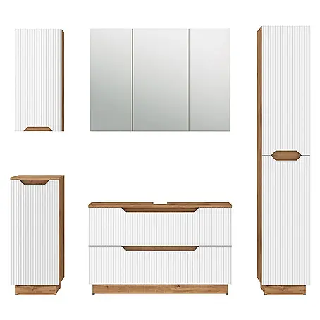 Vicco  Badmöbel-Set Lotta Weiß 5 Teile