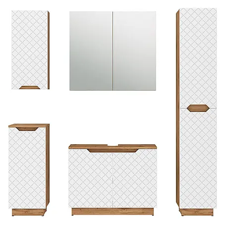 Vicco  Badmöbel-Set Lotta Weiß 5 Teile