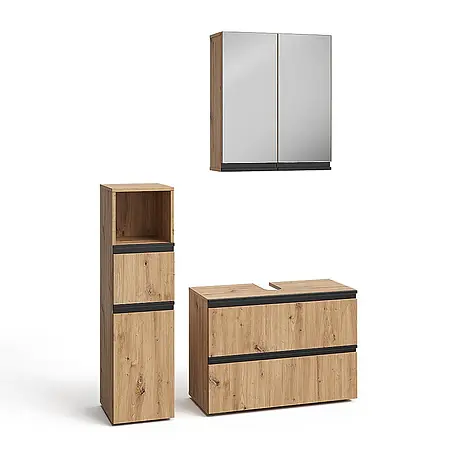 Vicco  Badmöbel-Set Torren Artisan 3 Teile,mit Midischrank