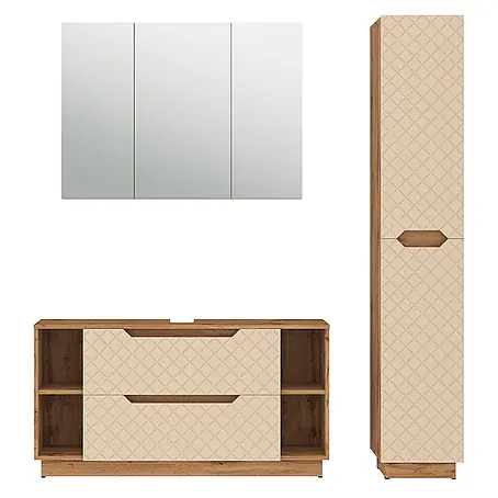 Vicco Badmöbel-Set Lotta, Cashmere 120 cm
