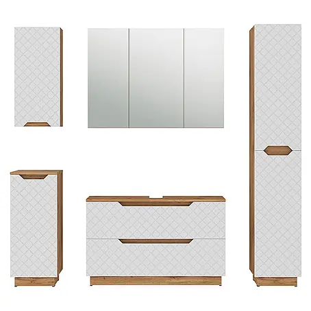 Vicco  Badmöbel-Set Lotta Weiß 5 Teile