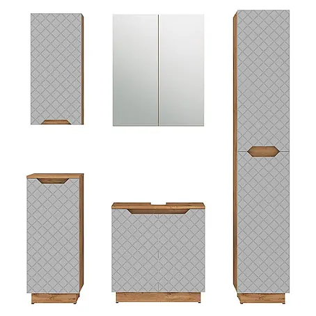 Vicco  Badmöbel-Set Lotta Grau 5 Teile