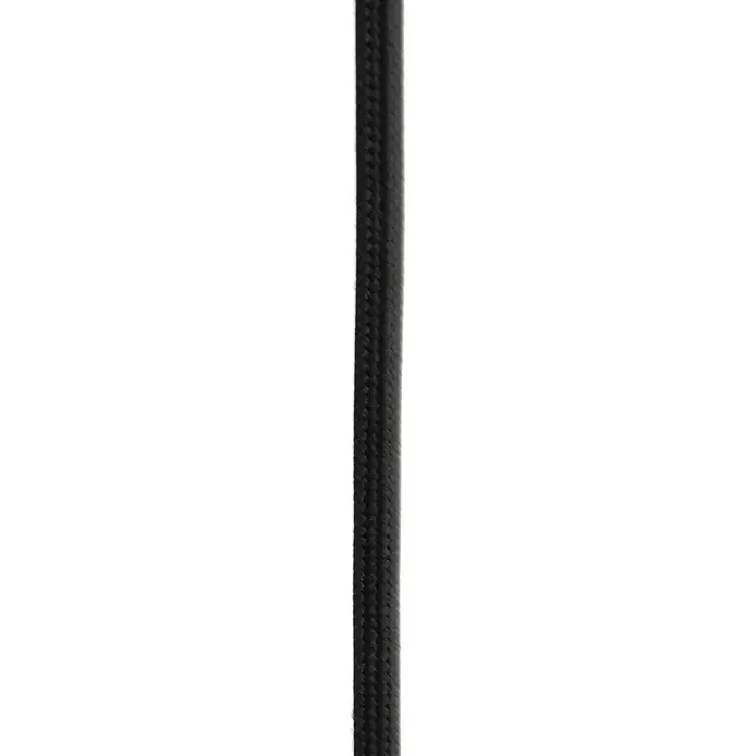 Lindby Pendelleuchte Aralena - L x B x H: 92 x 15 x 25 cm, schwarz, Schwarz, gold, E27 - Schwarzes geflochtenes Textilkabel.