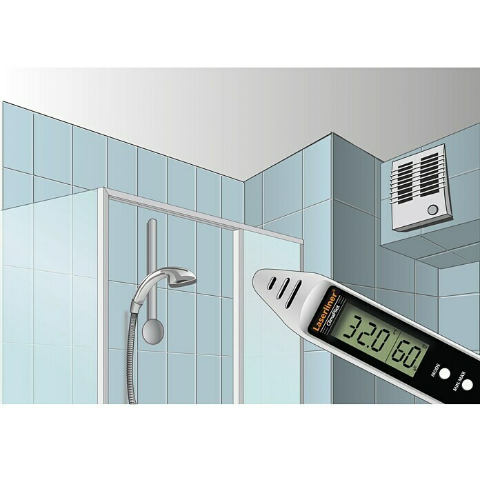 Laserliner Higrómetro Climapilot (Gama de medición: -10 °C a +50 °C Temperatura ambiente)