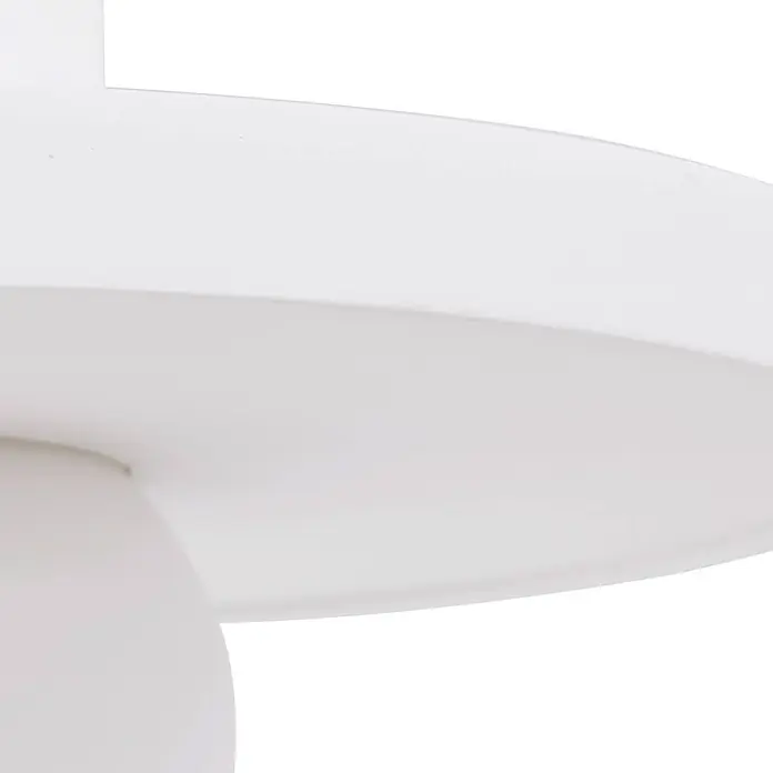Lindby Pendelleuchte Nielson - weiß / opal, weiß, E27 - Weiße Deckenleuchte mit flachem, rundem Diffusor und sphärischem Unterteil.