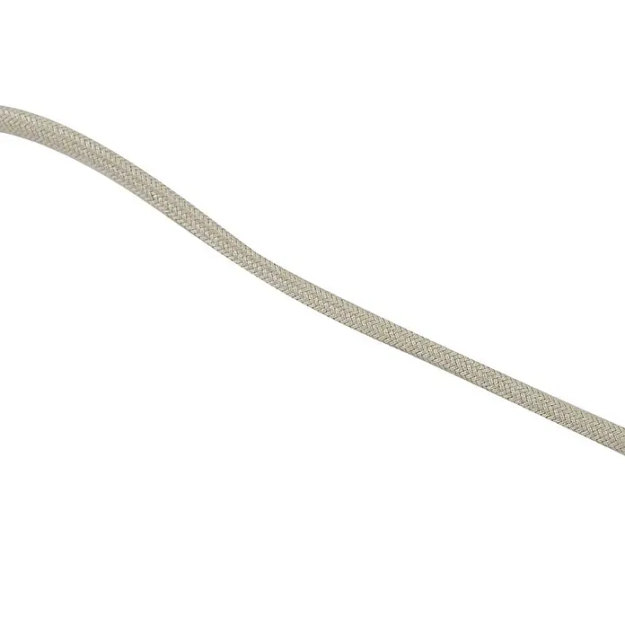 Lindby Pendelleuchte Elover - creme / amber, beige, E27 - Geflochtenes hellgraues Kabel.