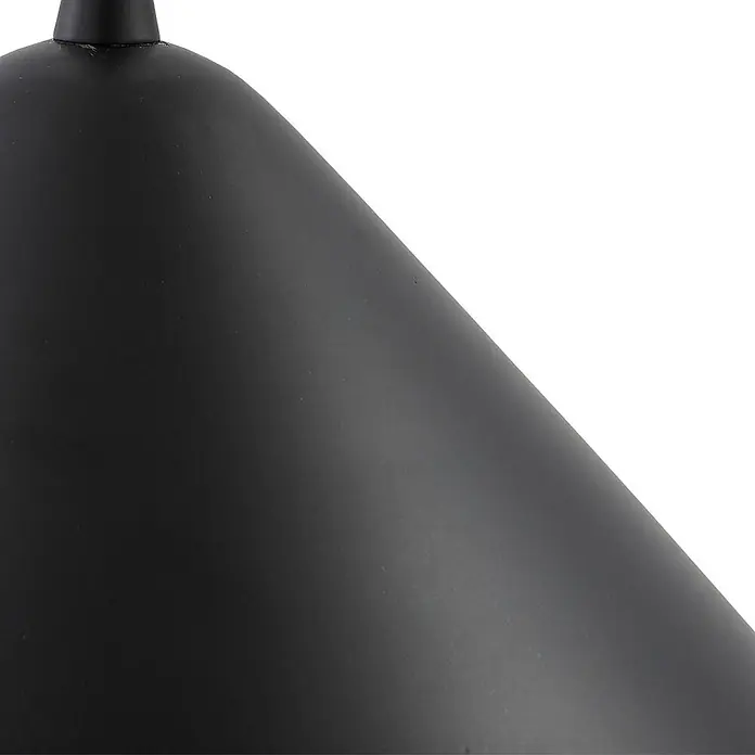 Lindby Pendelleuchte Clarine - L x B x H: 33 x 33 x 16 cm, schwarz, Schwarz, E27 - Matter schwarzer konischer Lampenschirm.