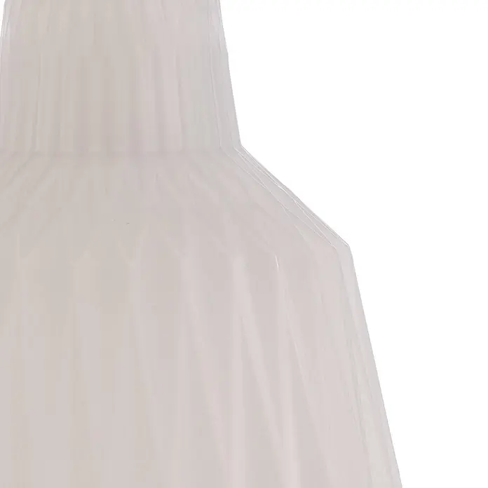 Lindby Pendelleuchte Belarion - L x B x H: 98 x 23 x 35 cm, weiß / opal, opal, E27 - Weißes, mattiertes Glasobjekt mit facettierten und geriffelten Details.