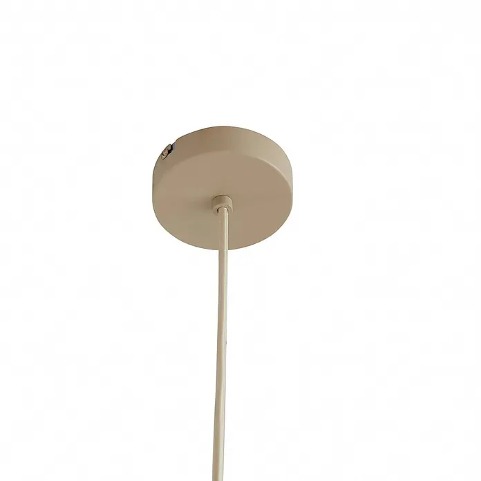 Lindby Pendelleuchte Valdorin - creme / amber, beige, E27 - Beige Deckenrosette mit passendem Textilkabel für Pendelleuchten.