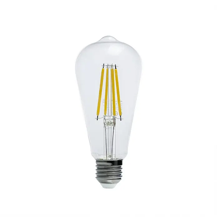 Arcchio LED-Lampe E27 3,8 W LED-Rustikalampe - E27, Nicht Dimmbar, Warmweiß, 806 lm, 3,8 W - Klare Glas-LED-Glühbirne mit gelben Filamenten und Schraubsockel im Vintage-Edison-Stil.