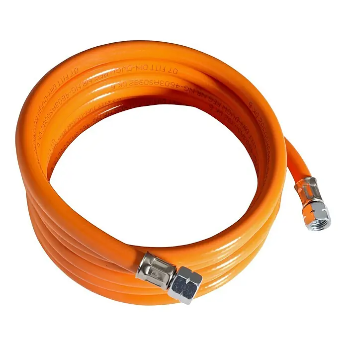 Campingaz Gas-Mitteldruckschlauch - 300 cm - Orangefarbener Gasschlauch mit Anschlussstücken. Ideal für den sicheren Transport von Gas in verschiedenen Anwendungen.