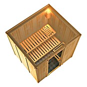 Karibu Systemsauna Sodin (Mit Sauna Bio-Ofen 9 kW inkl. Steuerung Easy, Ohne Dachkranz, 170 x 196 x 198 cm)