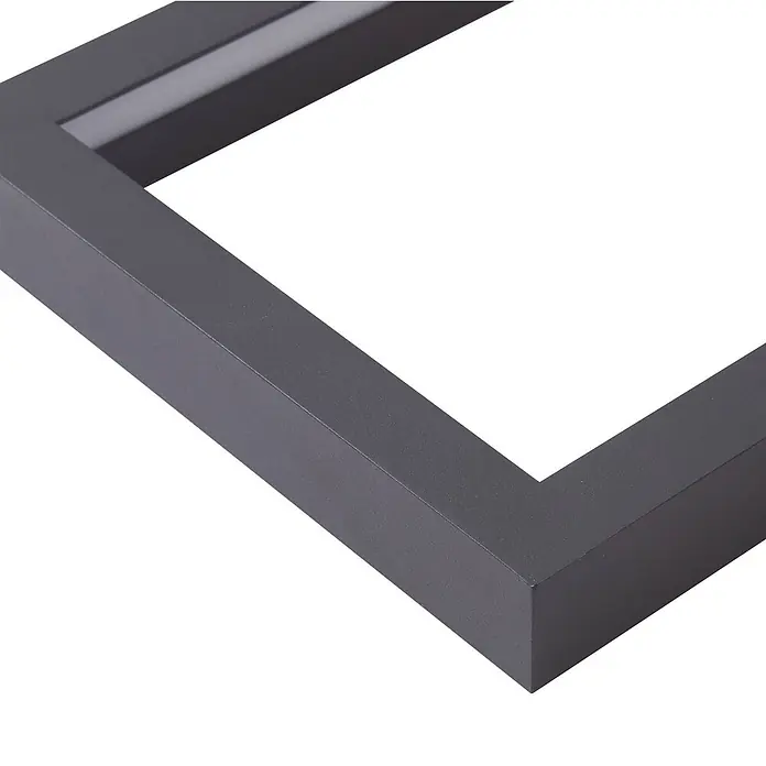 Lucande Deckenleuchte Tjado - L x B x H: 100 x 25 x 7,7 cm, schwarz, schwarz - Mattdunkelgrauer tiefer Bilderrahmen.