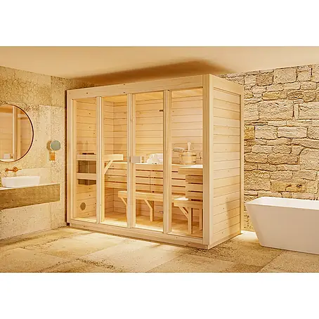 FinnTherm  Massivholzsauna Kuuma L