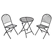 MWH Balkonski set namještaja Café Latte (3-dijelno, Željezno sivo)