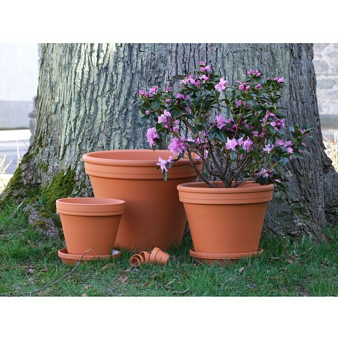 PflanztopfMax. Außendurchmesser: 16 cm, Höhe: 13 cm, Naturmaterialien, Terracotta Mood Shot