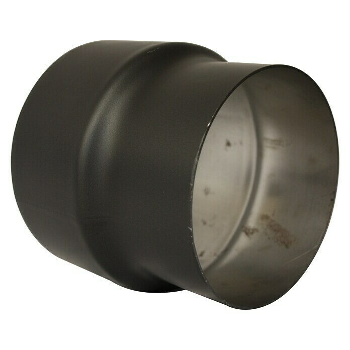 Ofenrohrreduzierung (Durchmesser: 150 mm - 120 mm, Senotherm lackiert, Schwarz Metallic)