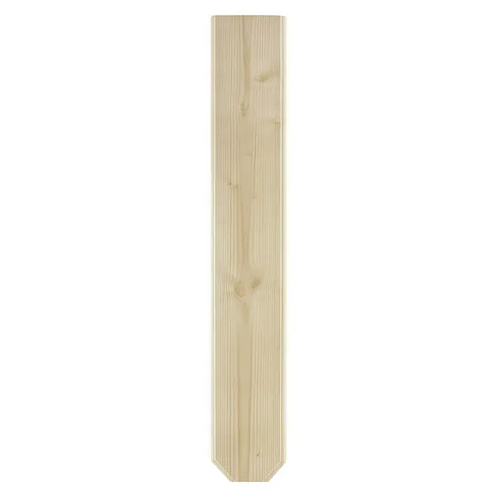 Balkonbrett - Fichte/Tanne, 840 x 140 x 20 mm, Gerade, 5 Stk. - Pfosten aus hellem Holz mit abgeschrägter Spitze, ideal für Zäune oder Gartenprojekte, robust und vielseitig einsetzbar.