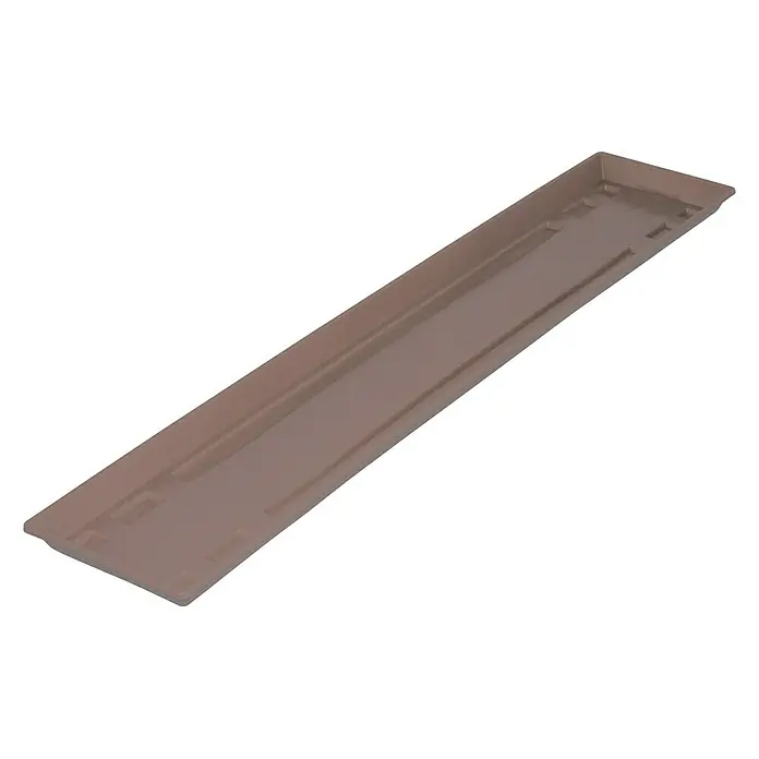 Geli Balkonkasten-Untersetzer - Länge: 80 cm, Taupe - Braune Pflanzschale für den Innenbereich zur stilvollen Präsentation von Topfpflanzen. Ideal für Fensterbänke und andere schmale Flächen.