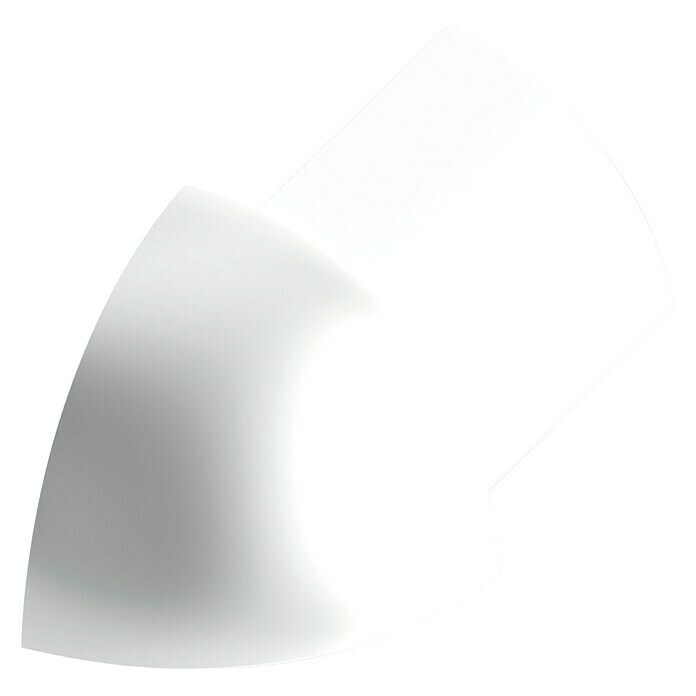 Kwartronde buitenhoek (Aluminium, Stralend wit, Hoogte: 10 mm, Geborsteld)