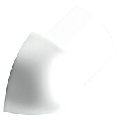 Kwartronde buitenhoek (Aluminium, Stralend wit, Hoogte: 10 mm, Geborsteld)