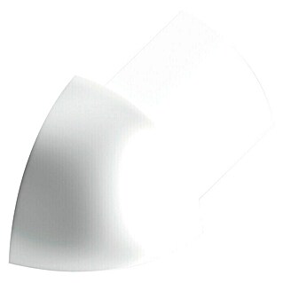 Kwartrond profiel (Aluminium, Stralend wit, 10 mm, Geborsteld)