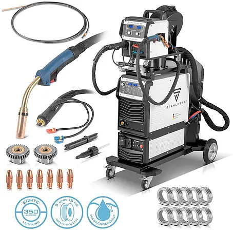 STAHLWERK  MIG/MAG-Schweißgerät Industrie-Schweißgerät MIG MAG 350 DP IGBT Inverter