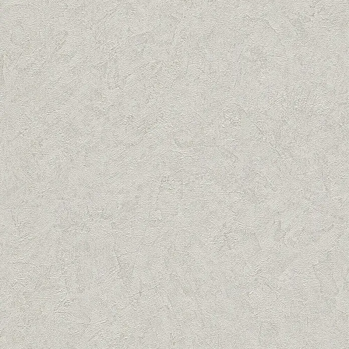 A.S. Création Vliestapete Putzstruktur - Taupe, Uni, 10,05 x 0,53 m - Nahaufnahme einer hellgrauen Tapete mit dezenter Textur, ideal für ruhige und stilvolle Innenräume.