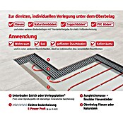 Admiral E-Power Fußbodenheizung Profi (15 m, Beheizbare Fläche: 1,5 m², 135 W/m²)