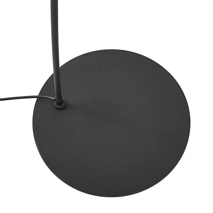 Lindby Stehleuchte Triangolo - Höhe: 195 cm, schwarz, schwarz, E27 - Runder, schwarzer, matter Stehleuchtenfuß mit dünner Stange und Stromkabel.