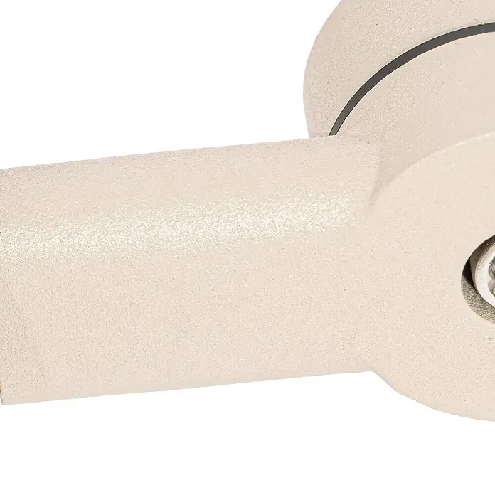 Lucande Tischleuchte Silka - L x B x H: 71 x 22 x 93,5 cm, creme / amber, creme / amber, E27 - Beigefarbener, strukturierter Metallgriff oder Hebel mit Schraubenkopfdetaillierung.