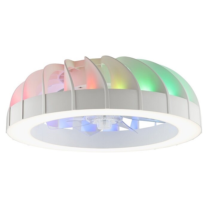 Brilliant Plafondventilator Fanora met LED verlichting (Wit, 46 cm) | BAUHAUS
