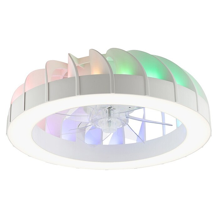 Brilliant Plafondventilator Fanora met LED verlichting (Wit, 46 cm) | BAUHAUS