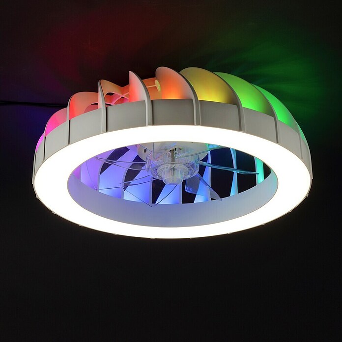 Brilliant Plafondventilator Fanora met LED verlichting (Wit, 46 cm) | BAUHAUS