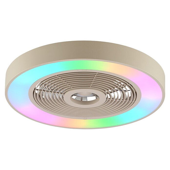 Brilliant Plafondventilator Catania met LED verlichting (Beige, 48,6 cm) | BAUHAUS