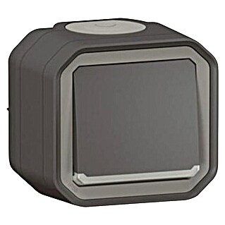 Legrand Feuchtraum-Wechselschalter Plexo New 069736L mit Licht (Anthrazit, Aufputzmontage, IP55)