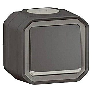 Legrand Feuchtraumtaster Plexo New 069782L mit Licht (Anthrazit, Aufputzmontage, IP55)