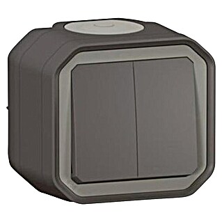 Legrand Feuchtraum-Wechselschalter Plexo New 069775L (Anthrazit, Aufputzmontage, IP55)