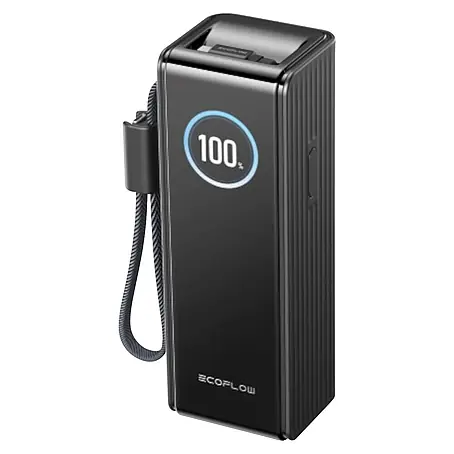 EcoFlow  Powerbank Rapid 25.000 mAh schwarz mit 100 W Ladekabel