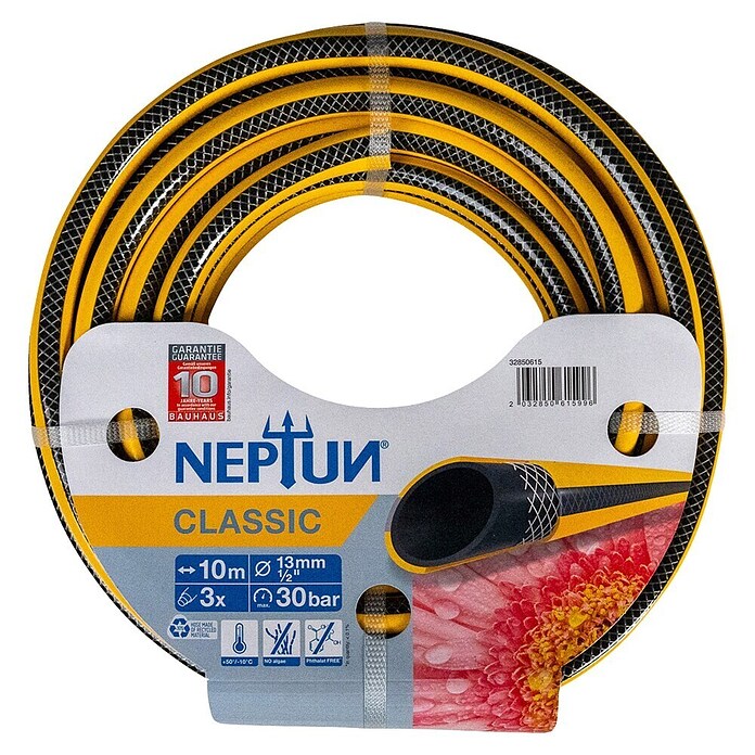 Neptun Classic Vrtna cev  (Dolžina: 10 m, Diameter cevi: 13 mm, ½″) | 7334 - Schläuche konfektioniert Neptun | IAFD - Schläuche/Schlauchaufbewahrung | IAF - Wassertechnik | IA - Gartenhartware | I - Stadtgarten | BAUHAUS