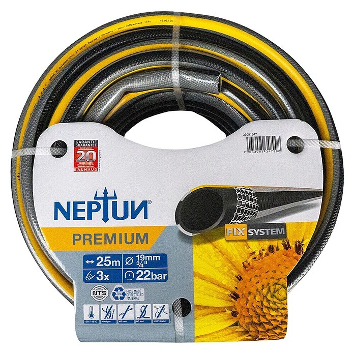 Neptun Premium Vrtna cev  (Dolžina: 25 m, Diameter cevi: 19 mm, ¾″, 22 bar) | 7334 - Schläuche konfektioniert Neptun | IAFD - Schläuche/Schlauchaufbewahrung | IAF - Wassertechnik | IA - Gartenhartware | I - Stadtgarten | BAUHAUS
