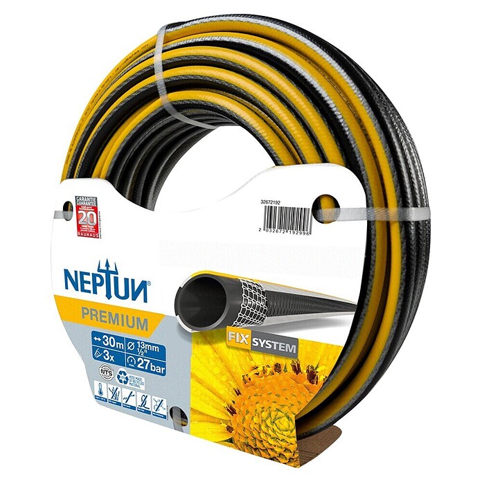 Neptun Premium Vrtna cev  (Dolžina: 30 m, Diameter cevi: 13 mm, ½″) | 7334 - Schläuche konfektioniert Neptun | IAFD - Schläuche/Schlauchaufbewahrung | IAF - Wassertechnik | IA - Gartenhartware | I - Stadtgarten | BAUHAUS