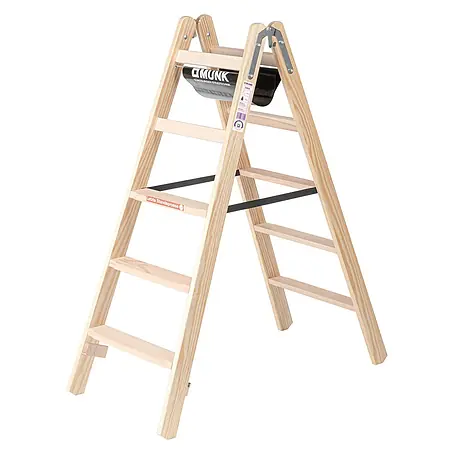 Munk  Stehleiter Holz Stufen-Stehleiter 2x5 Stufen