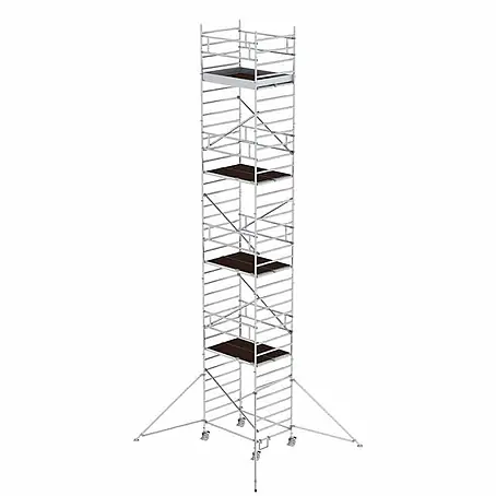 MUNK Rollgerüst mit Doppelplattform 1,35x1,80m Plattform 13,35m AH