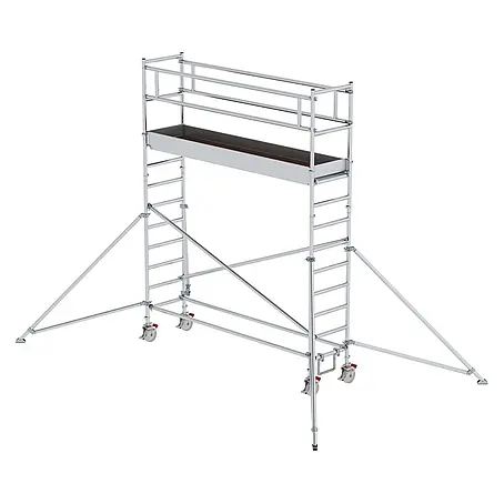 Munk  Rollgerüst Aluminium-Rollgerüst mit Ausleger 3,00x0,75m Plattform 5,07m AH