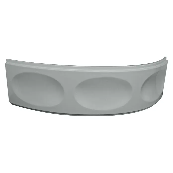 Ottofond Wannenschürze Sansibar A - Passend für: Badewanne Sansibar A 150 x 97 cm - Graue, gewölbte Verkleidung mit ovalen Einbuchtungen, ideal für modernes Design.